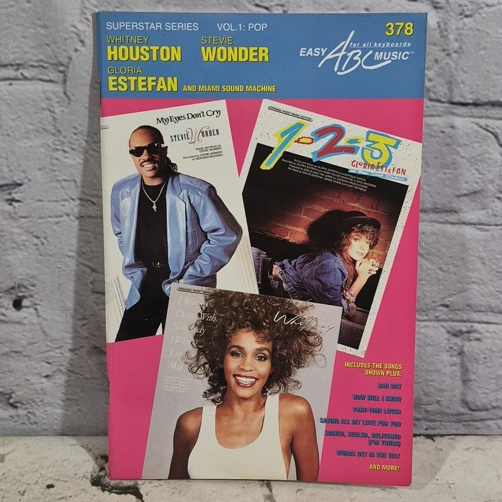 Superstar Series Vol 1: POP Easy ABC Music 378 Keyboards Wonder Houston Estefan